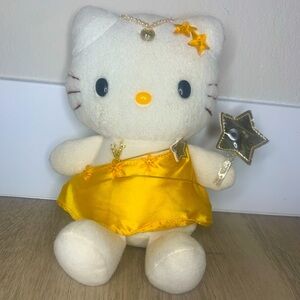 RARE Hello Kitty Zodiac Leo Yellow Star Sign Plush Stuffed Toy Animal